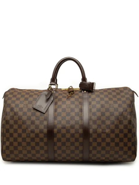 Louis Vuitton Pre-Owned bolsa de viaje Damier Ebene Keepall 50 2006