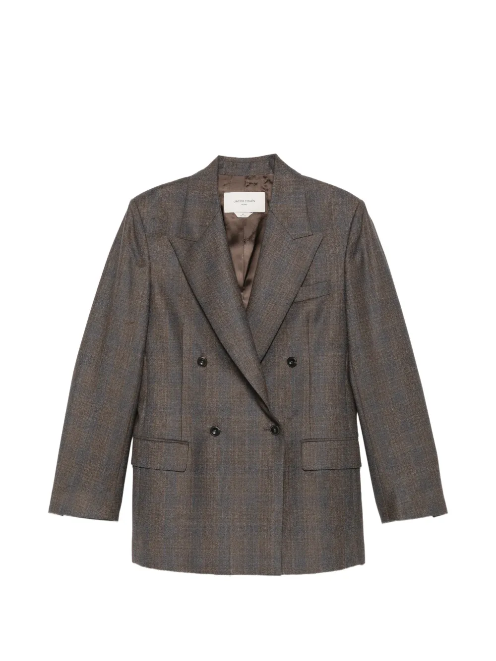 Jacob Cohën double-breasted check-pattern blazer - Braun
