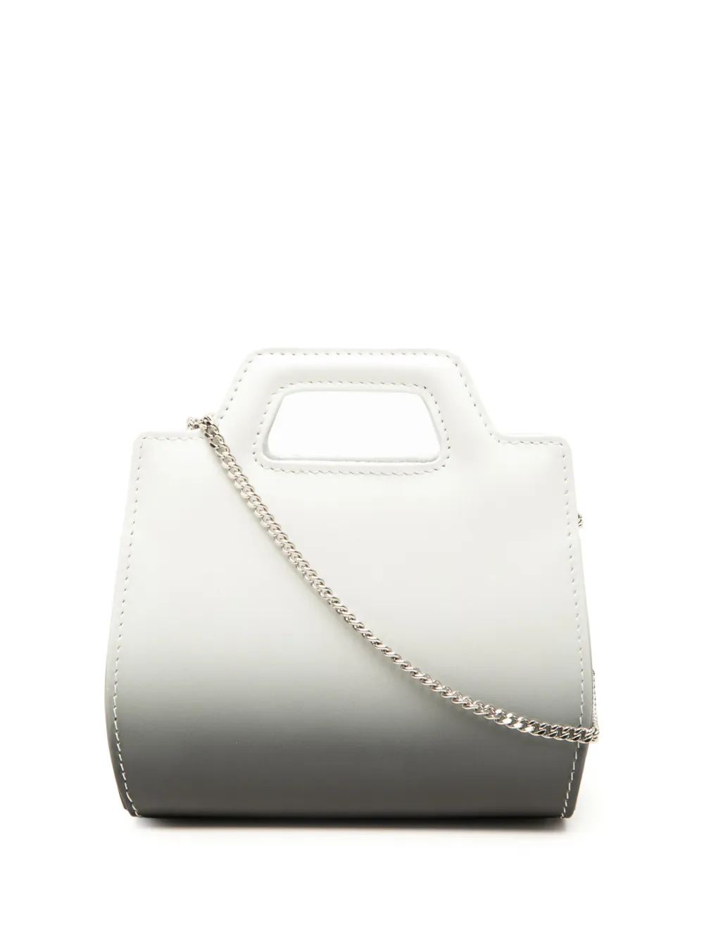 Ferragamo Pre-Owned Borsa a tracolla Gancini Wanda mini in pelle di vitello spazzolata effetto sfumato con manico 2010-2026 - Bianco
