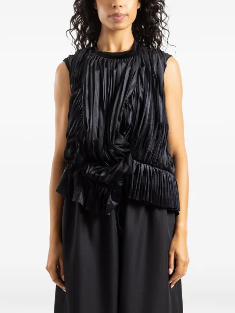 Comme Des Garçons pleated draped top