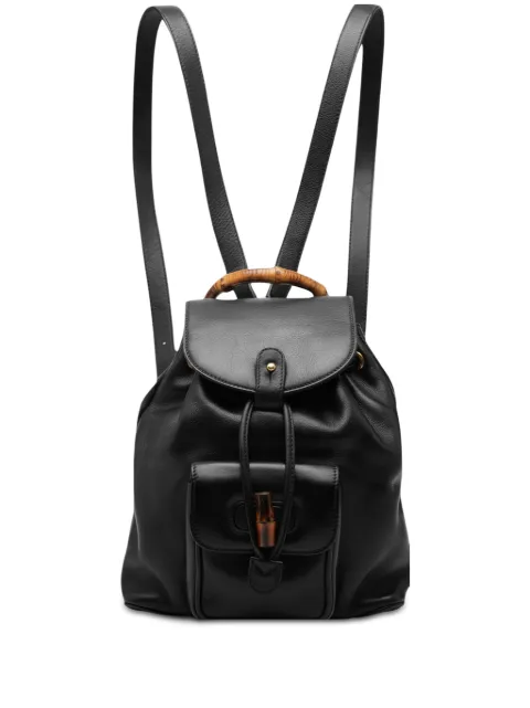 Gucci Pre-Owned 20th Century Mini Calfskin Bamboo Drawstring backpack