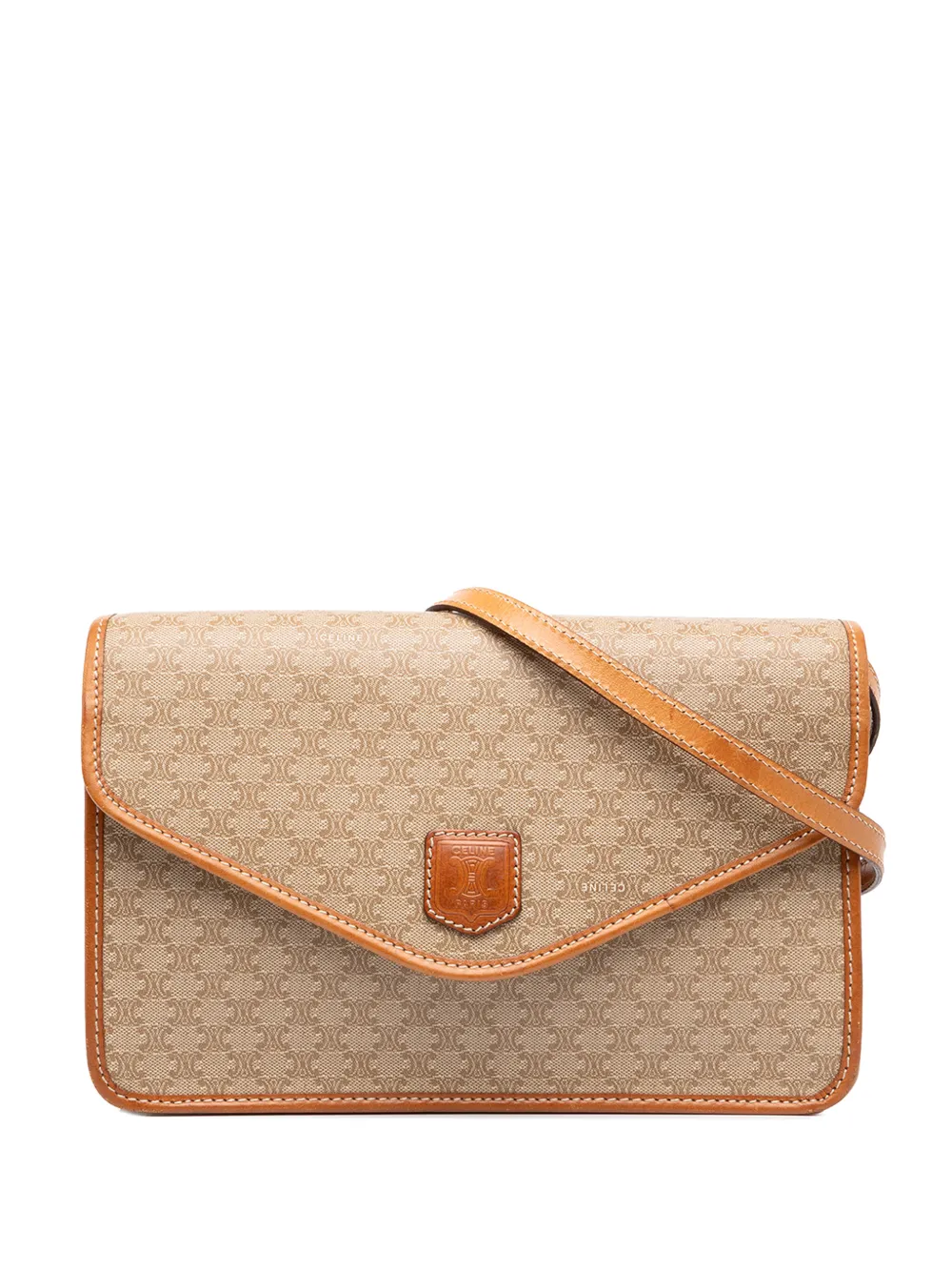 Celine Pre-Owned 2007 Macadam Coated Canvas crossbody bag - Nude