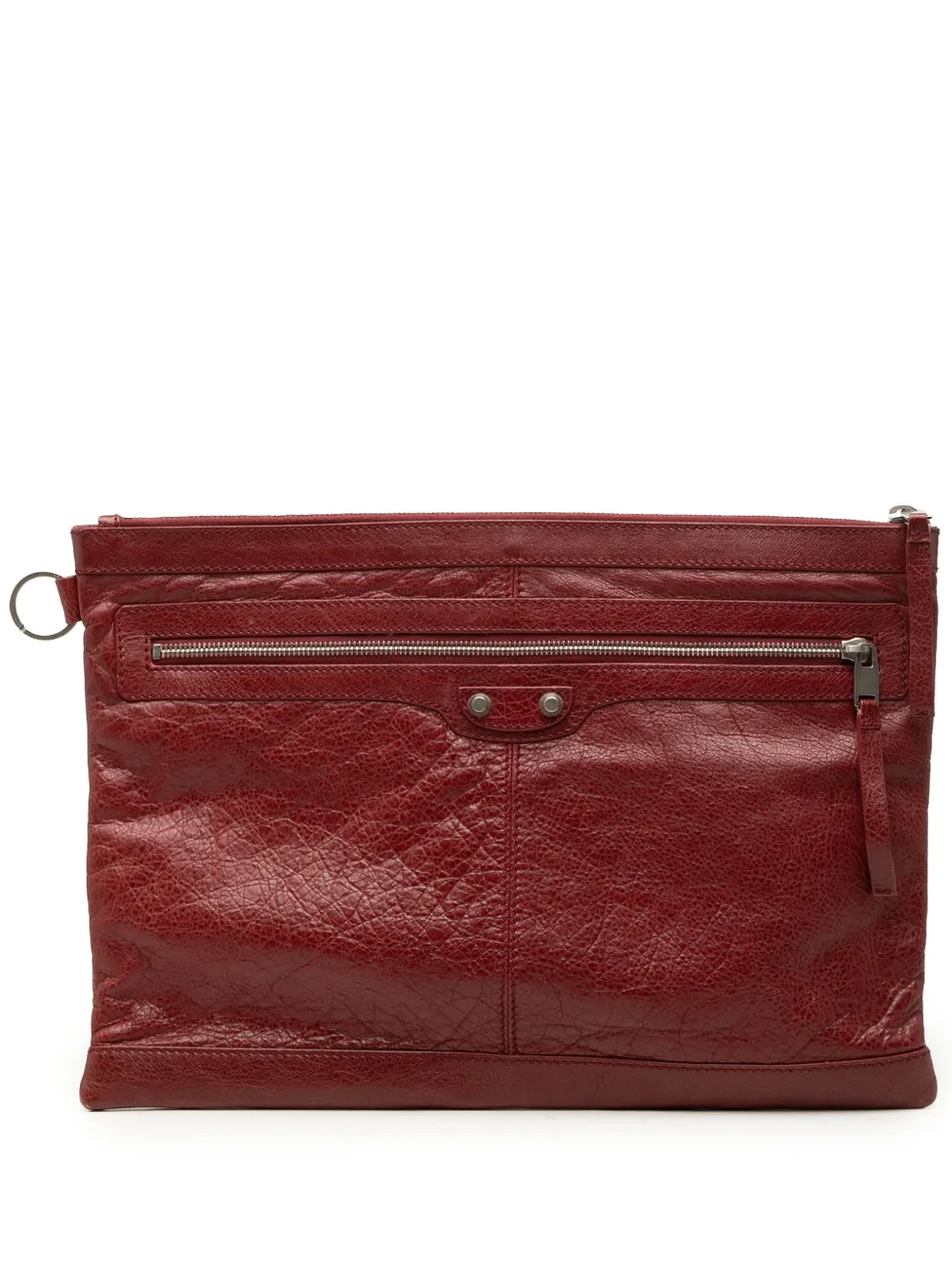 Balenciaga Pre-Owned pochette Motocross Classic Clip L en peau d'agneau (2012) - Rouge