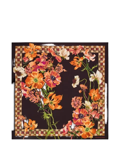 Ferragamo floral-print silk scarf