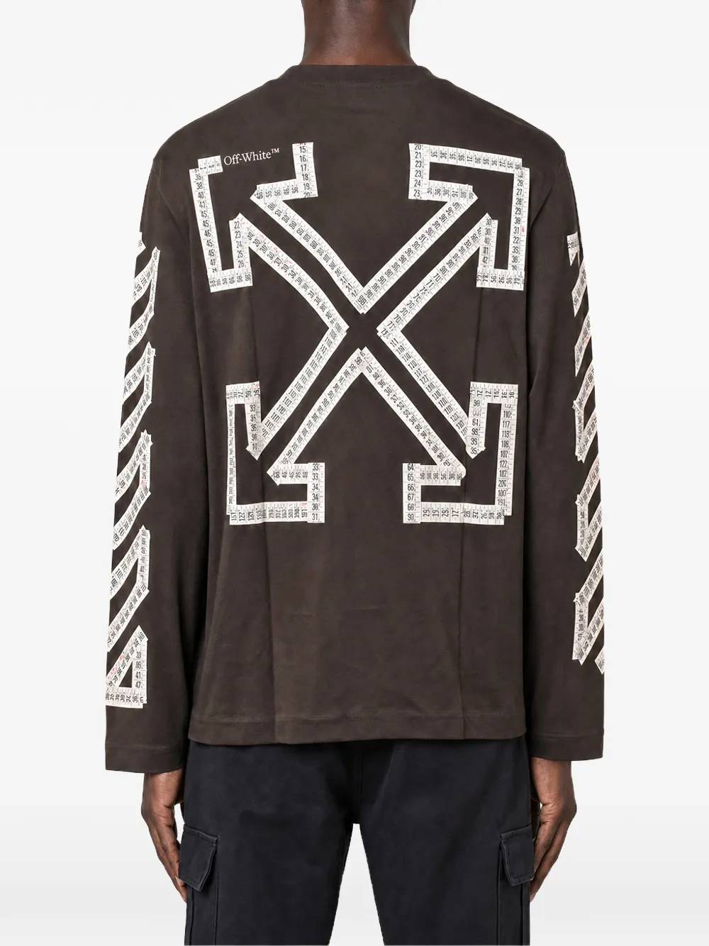 Off-White Arrows T-shirt met Diag-streep Bruin
