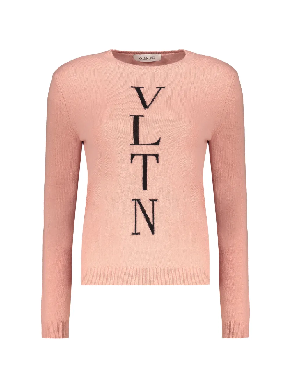 Valentino Wool Crew-neck Sweater In Pink