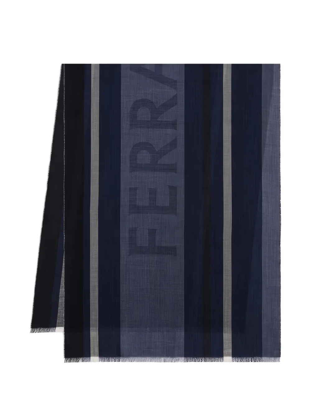 Ferragamo logo-print striped scarf