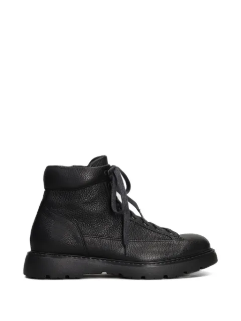Doucal's grained leather lace-up boots