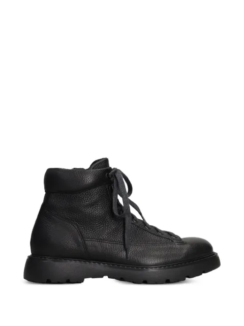 Doucal's grained leather lace-up boots