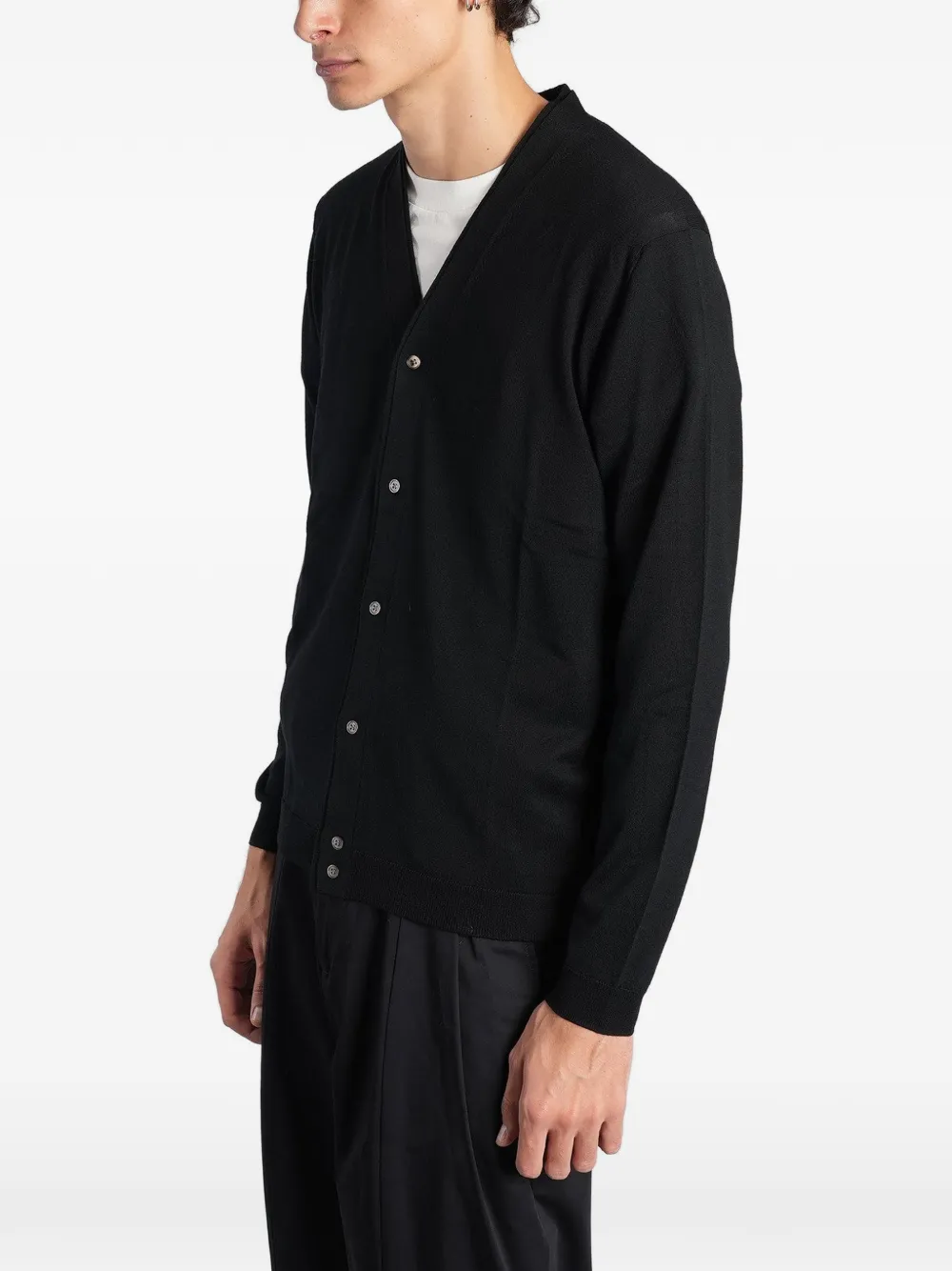 Low Brand V-neck cardigan Zwart