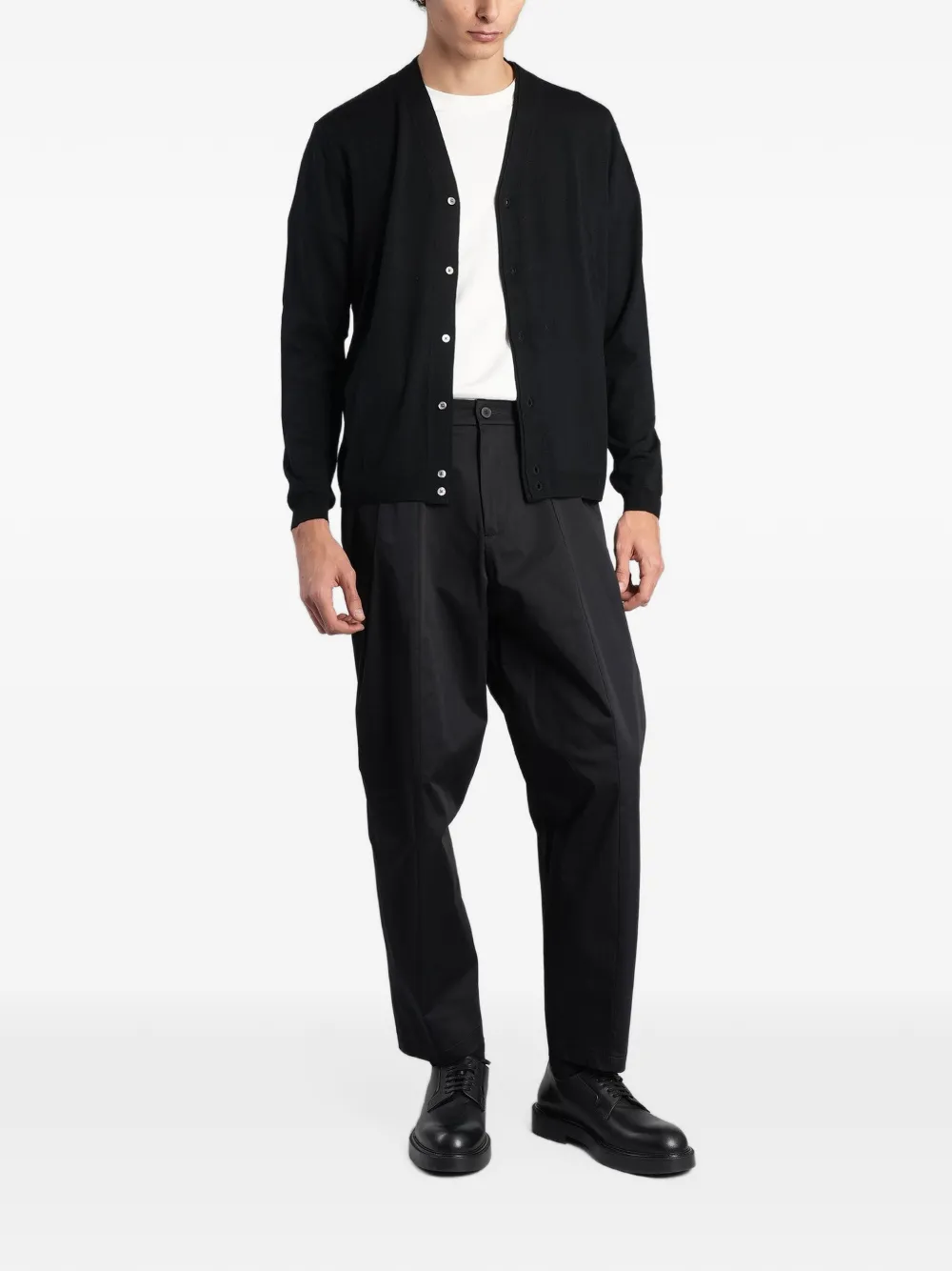 Low Brand V-neck cardigan Zwart