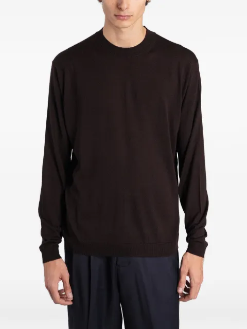 Low Brand K109 crew-neck back-seam sweater