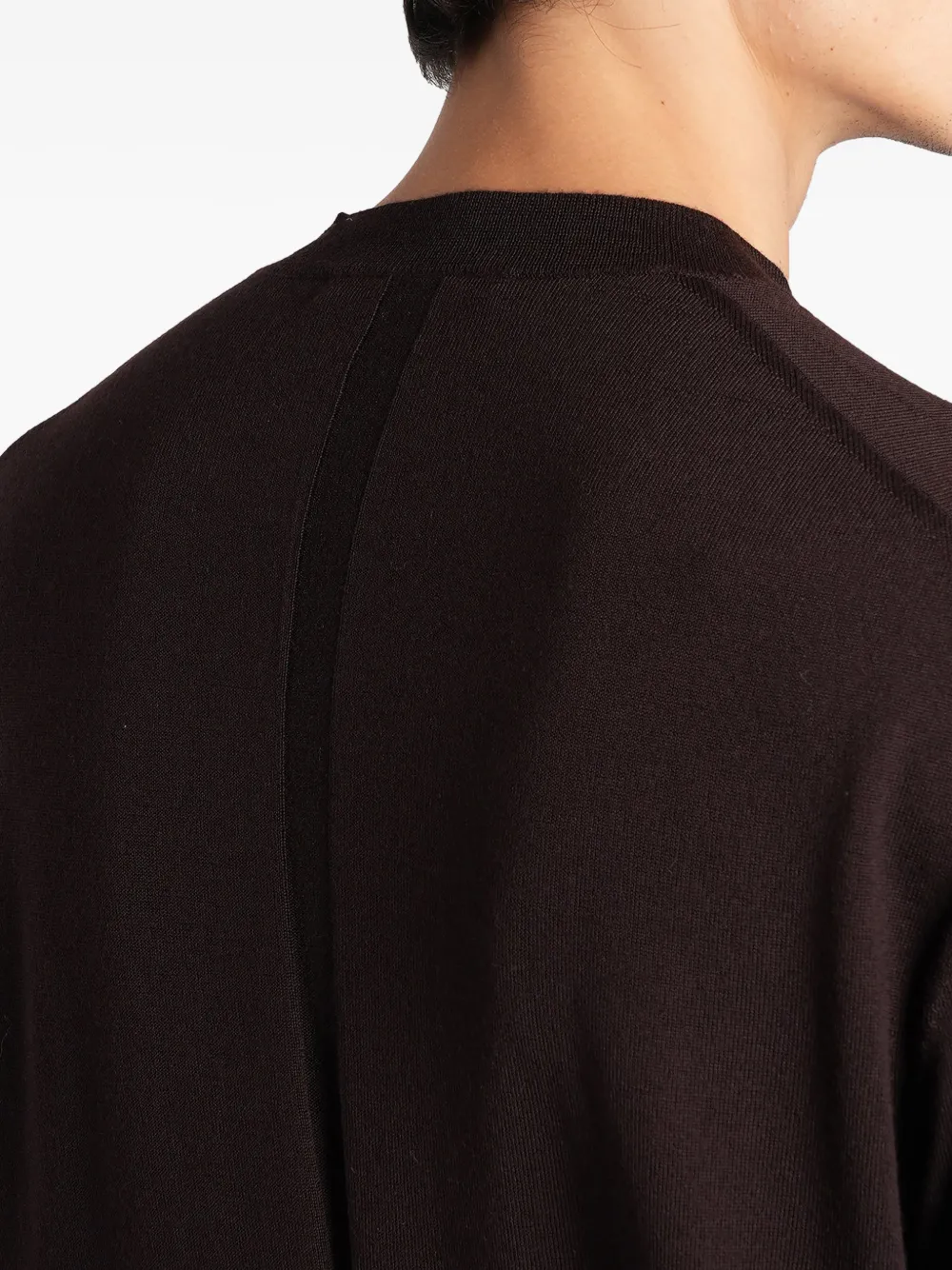 Low Brand K109 crew-neck back-seam sweater Bruin