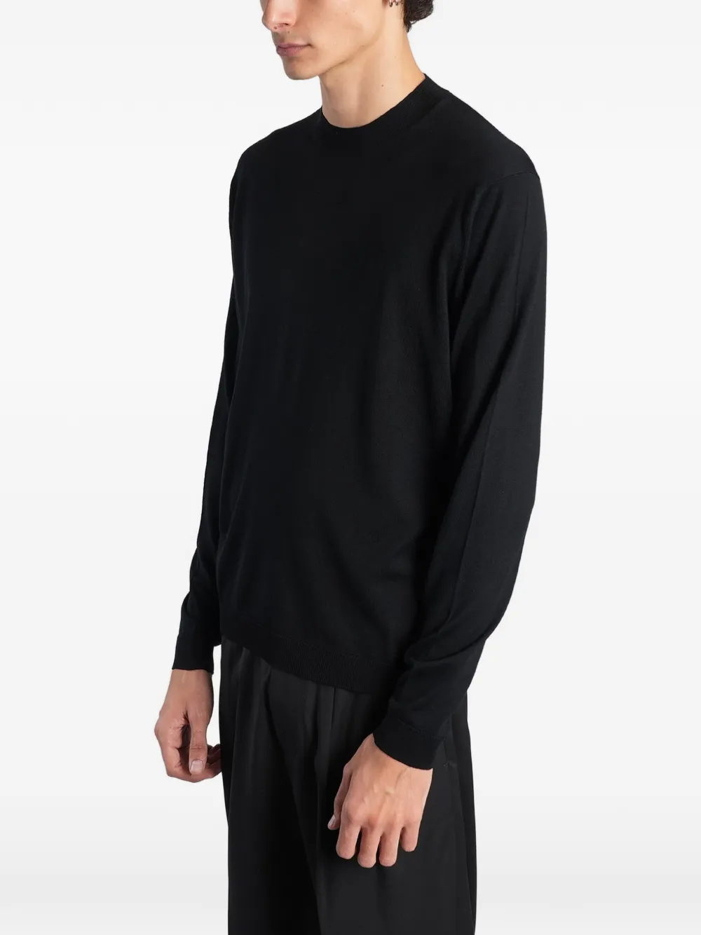 Low Brand K109 central-seam sweater Zwart