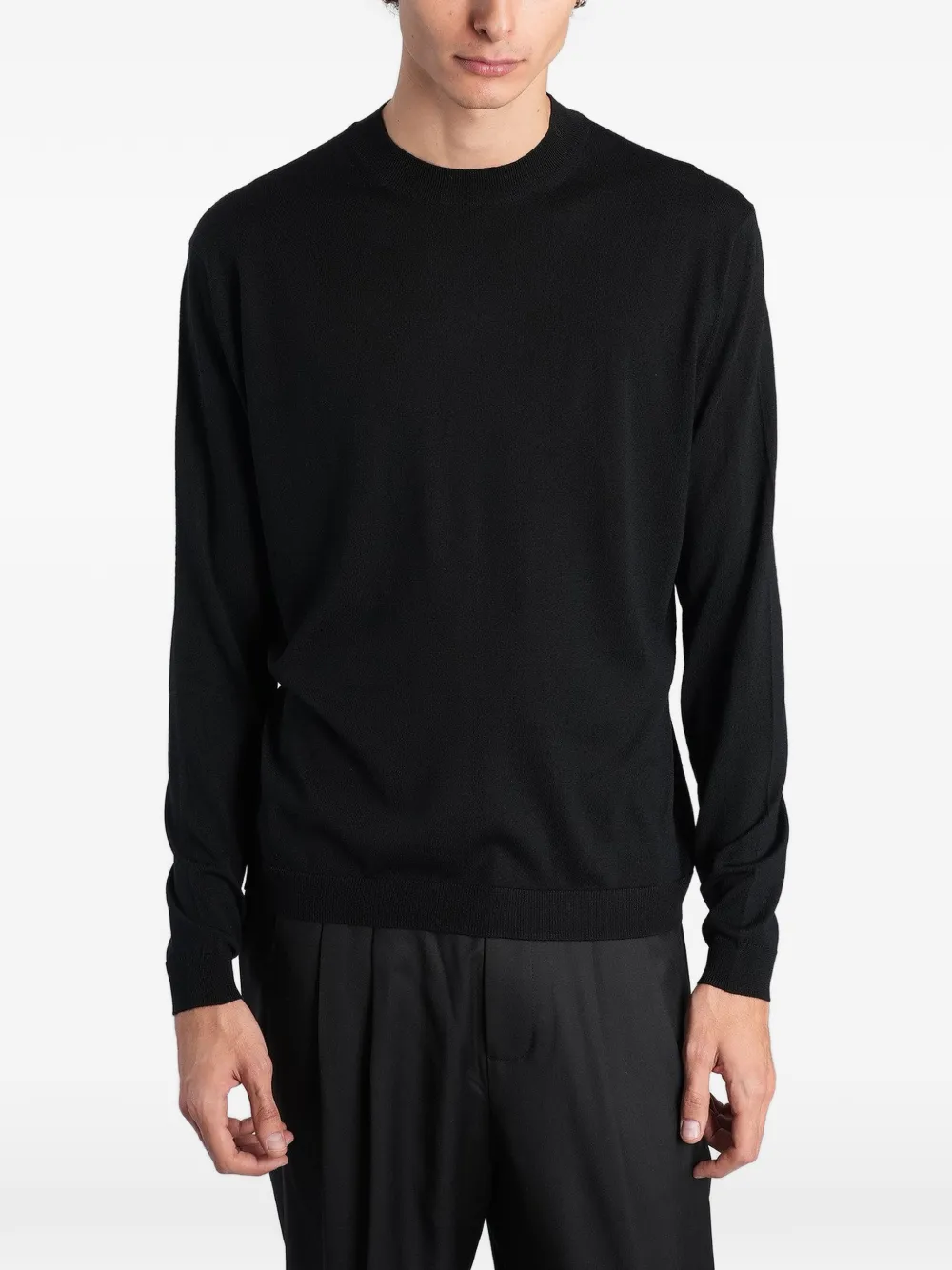 Low Brand K109 central-seam sweater Zwart