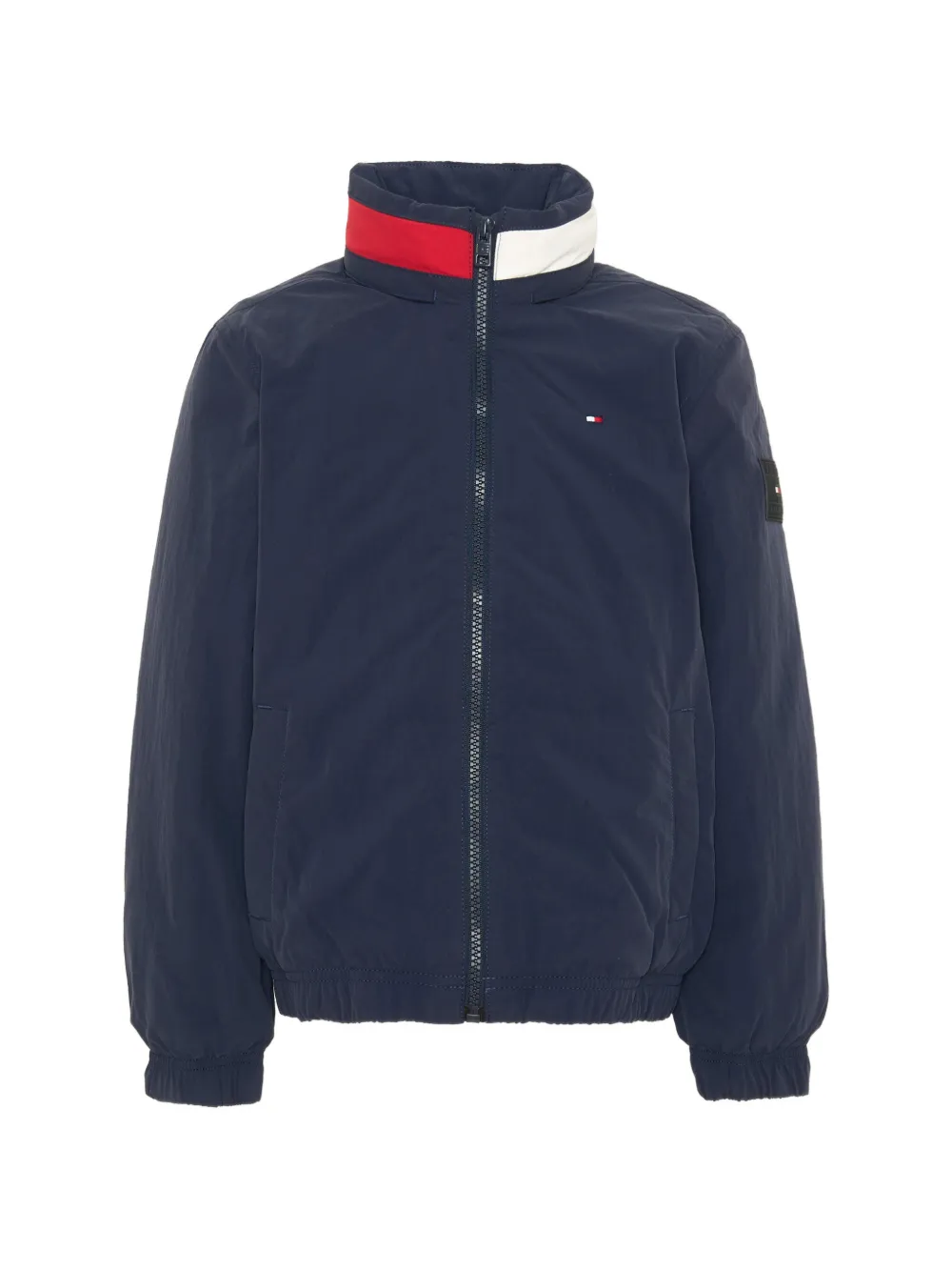 Tommy Hilfiger Junior logo-patch bomber jacket - Blu
