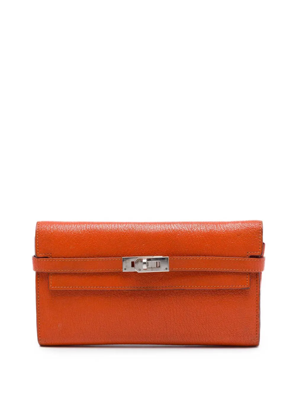 Hermès Pre-Owned 2015 längliches Chevre Mysore Kelly Portemonnaie - Orange