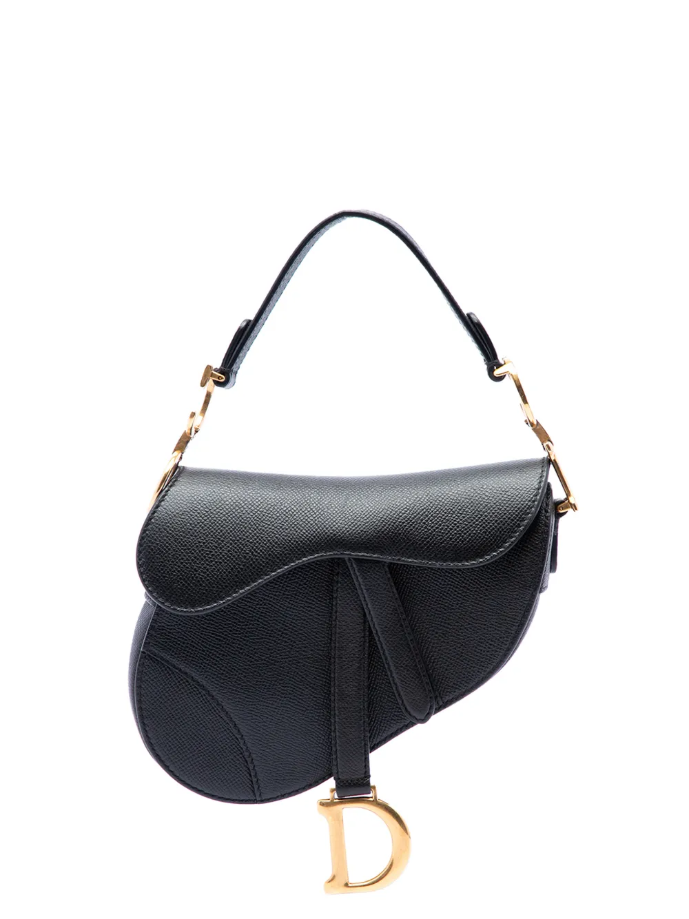 Christian Dior Pre-Owned 2020 Mini Grained Calfskin Saddle satchel - Schwarz