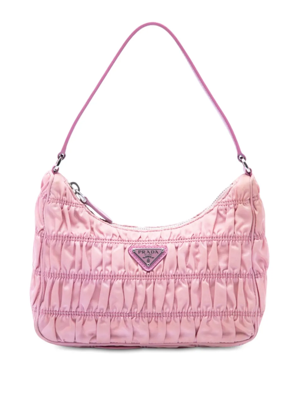 Prada Pre-Owned Borsa a spalla Re Edition in tessuto Gaufre 2019-2026 - Rosa