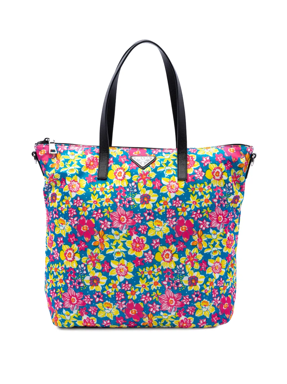 Prada Pre-Owned Borsa a tracolla in tessuto stampato 2013-2026 - Blu