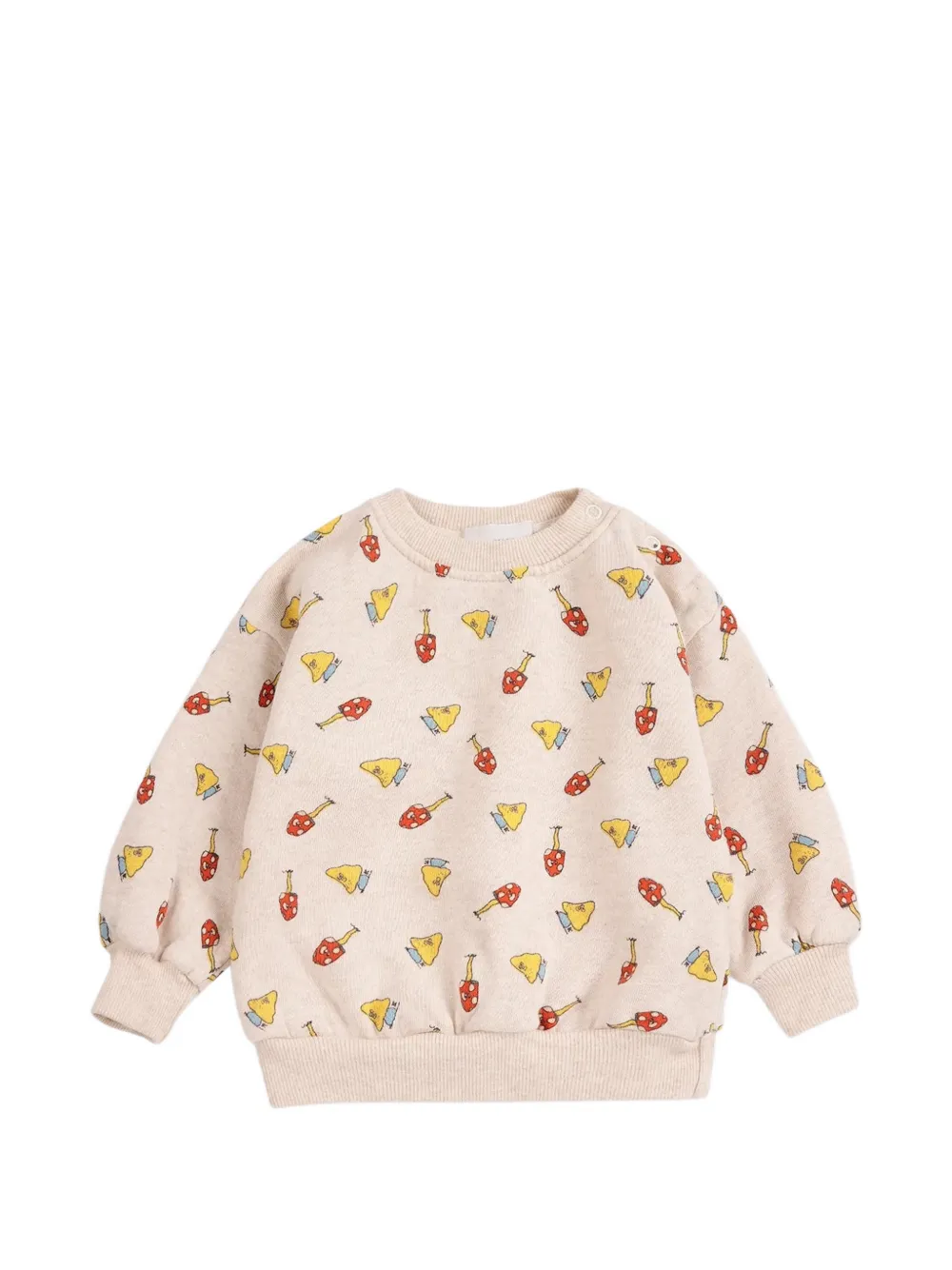 Bobo Choses Mush Monster Duo mushroom-print sweatshirt - Tons neutres Bobo Choses Mush Monster Duo mushroom-print sweatshirt - Tons neutres