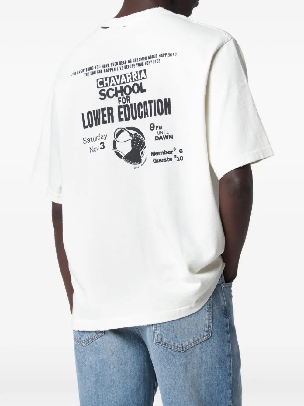 Willy Chavarria T-shirt met print Wit