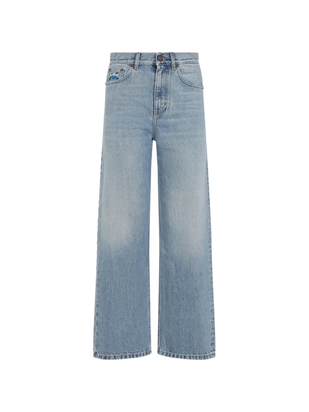 Chloé straight jeans in denim - Bleu