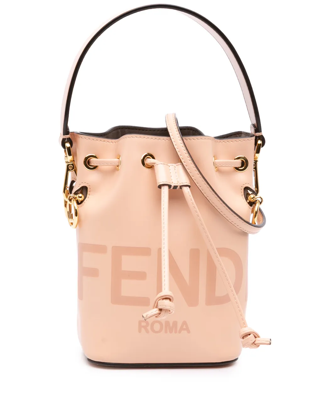 Fendi Pre-Owned 2010-2026 mini Mon Tresor Beuteltasche aus Kalbsleder mit Nieten - Rosa