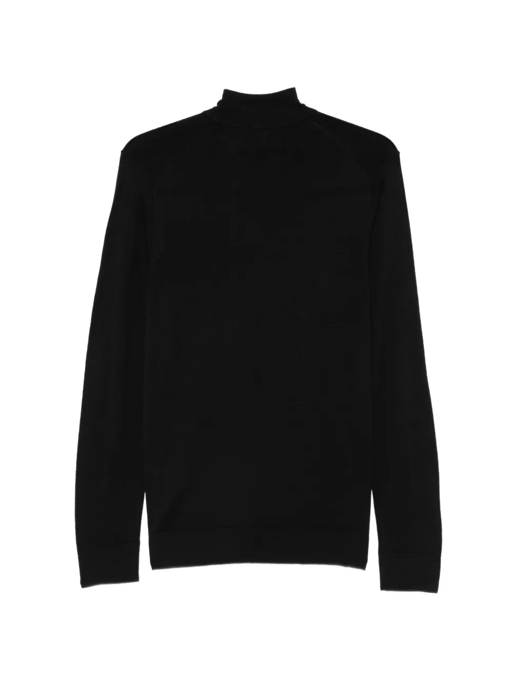 Sunspel quarter-zip wool sweater Zwart