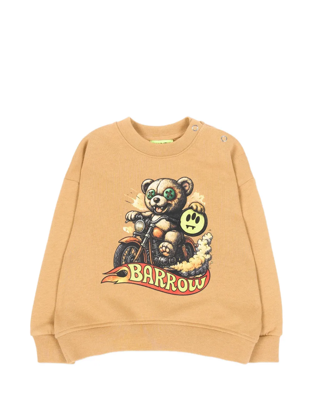 Barrow kids graphic-print press-stud sweatshirt - Orange