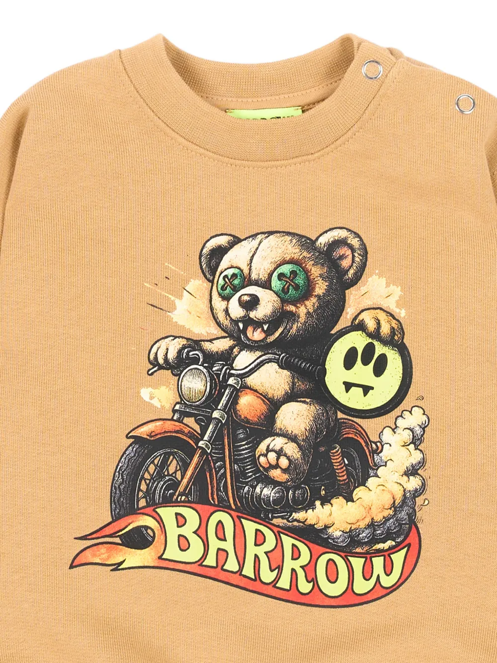 Barrow kids Sweater met drukknopen en print Oranje
