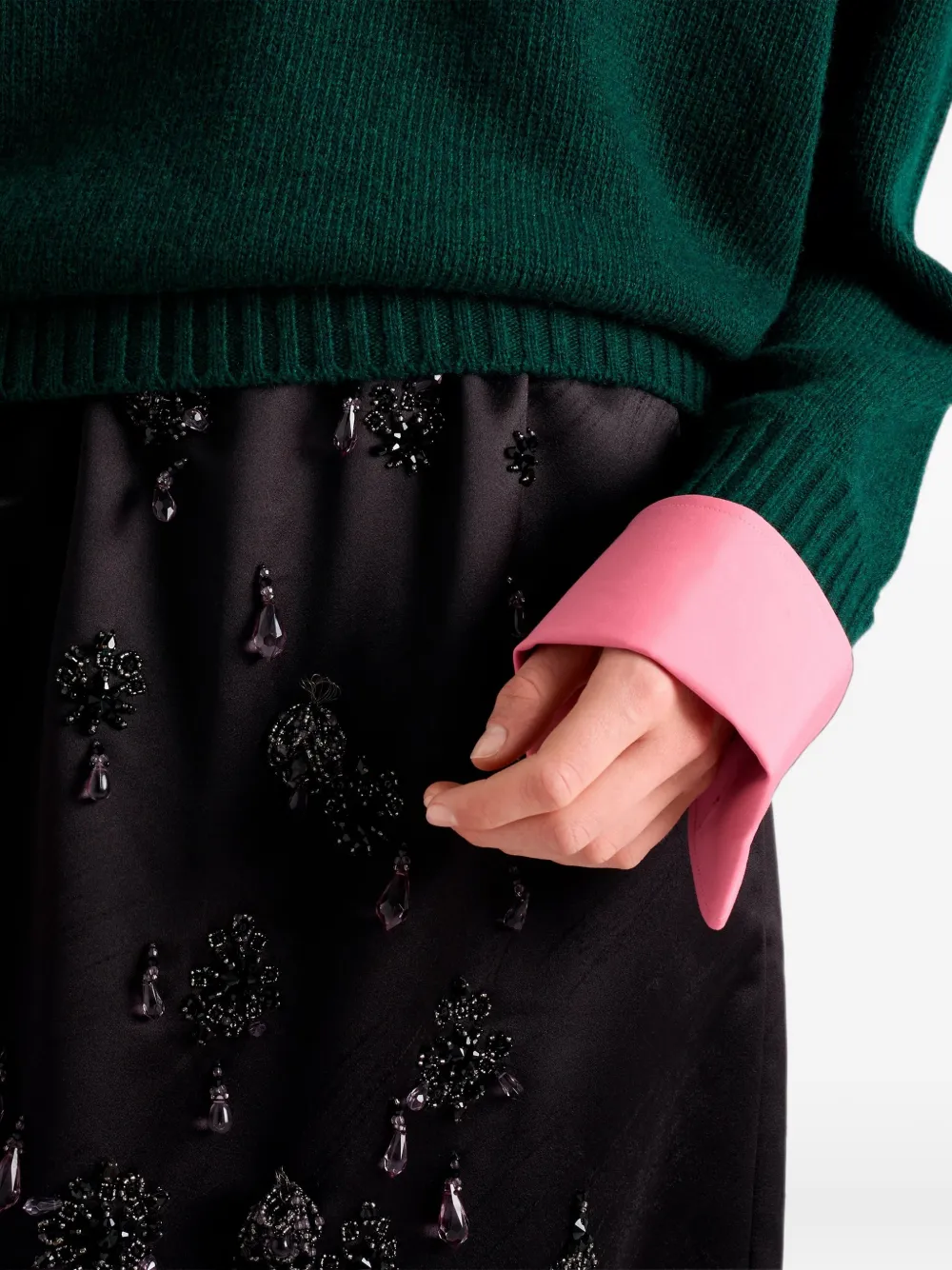 Prada Wollen en kasjmier trui met ronde hals Groen