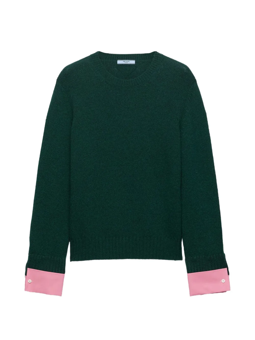 Prada Wollen en kasjmier trui met ronde hals Groen