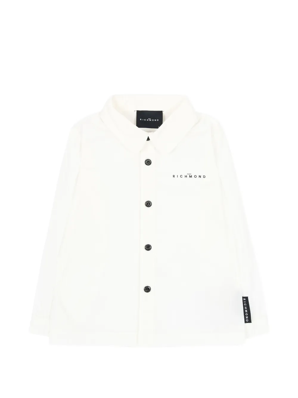 John Richmond Junior logo-print long-sleeve shirt - Blanc John Richmond Junior logo-print long-sleeve shirt - Blanc