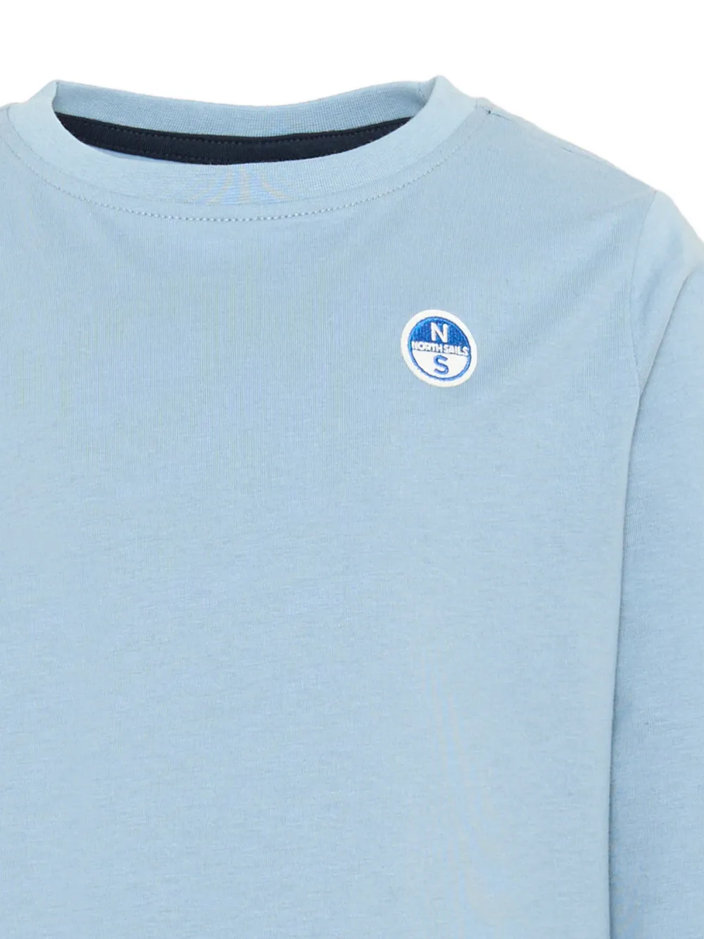North Sails Kids T-shirt met logopatch Blauw