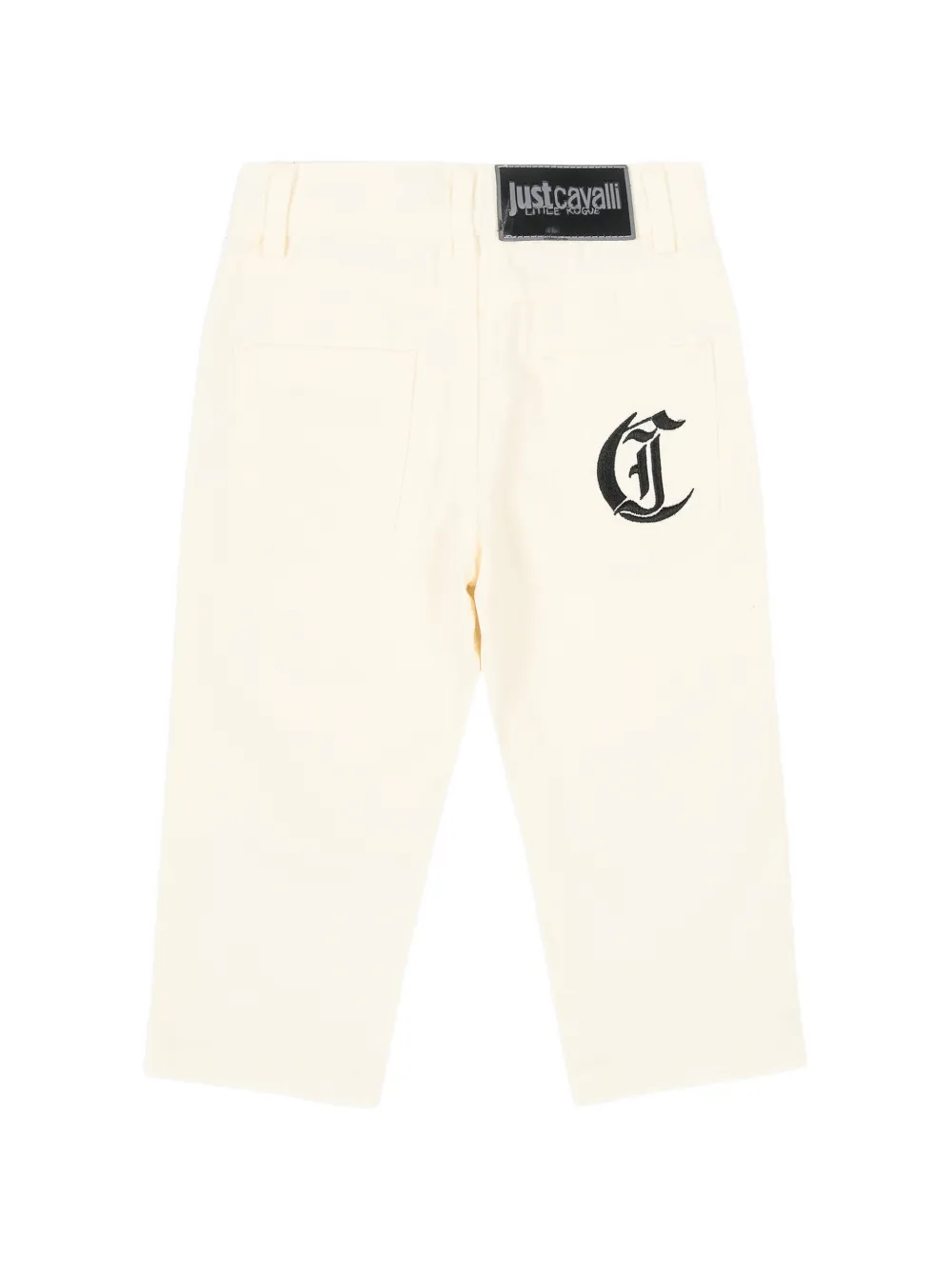 Just Cavalli Kids Jeans met logopatch Wit