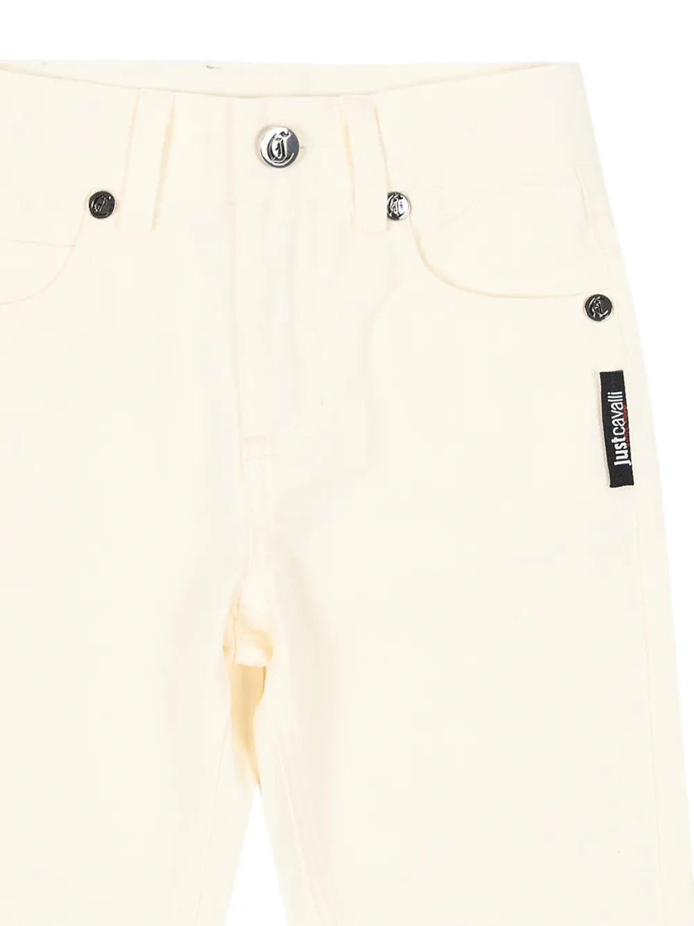 Just Cavalli Kids Jeans met logopatch Wit