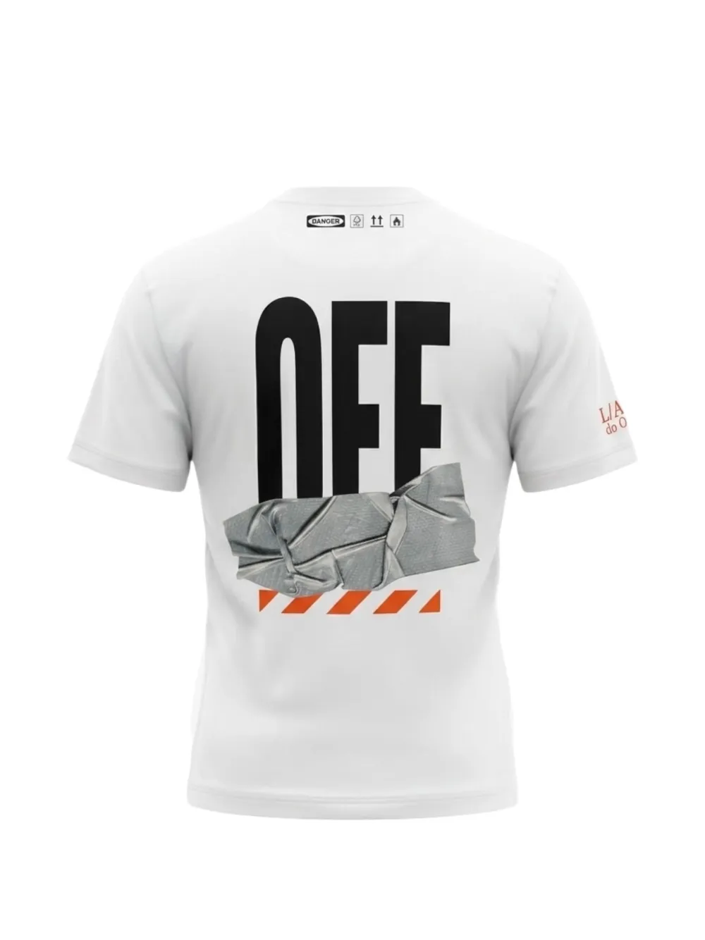 Off-White Off Active Duct Tape T-shirt Wit