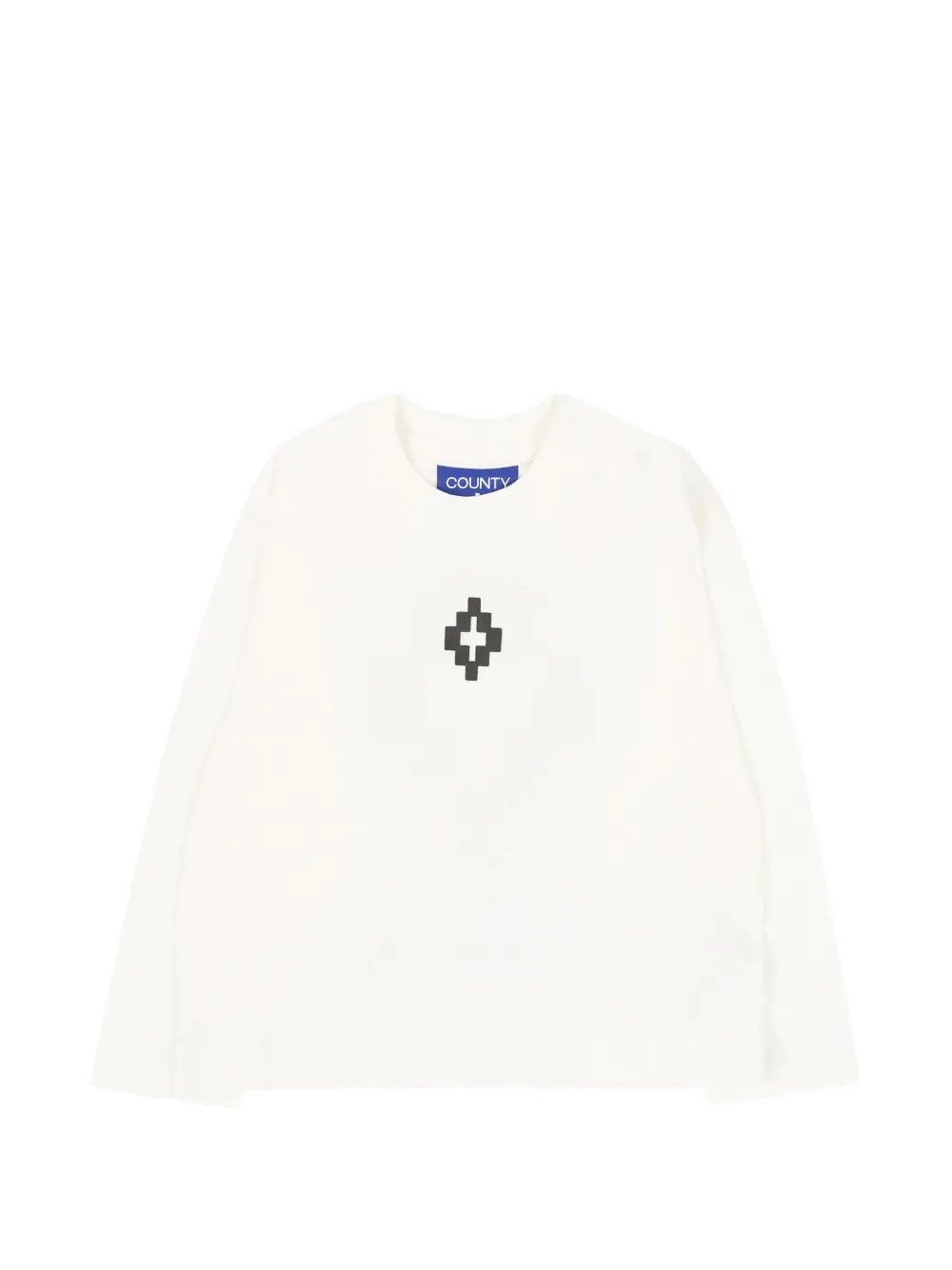 COUNTY OF MILAN logo-print long-sleeve sweatshirt - Bianco