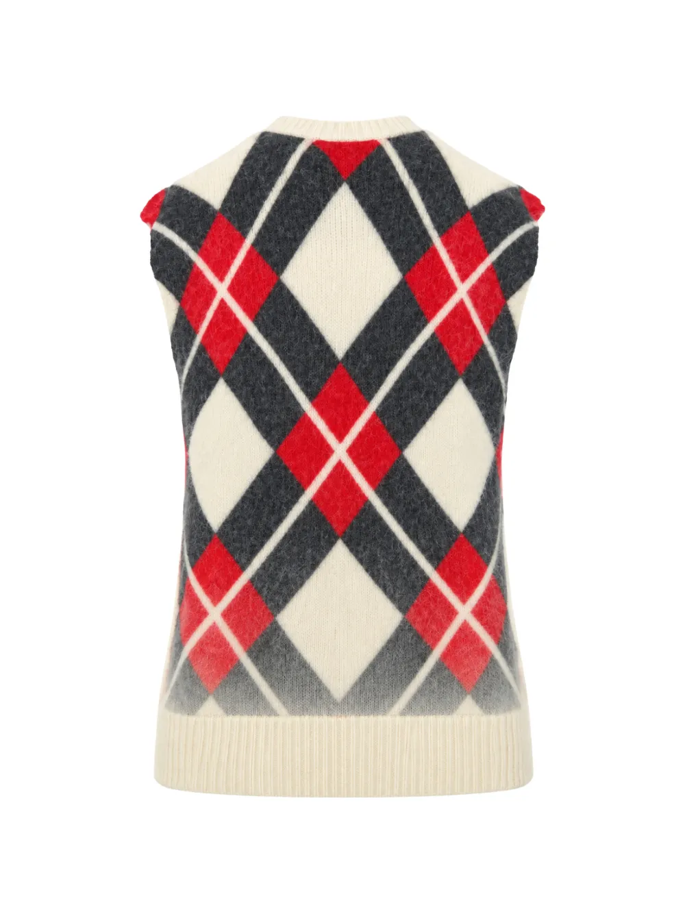 Semicouture Hailey argyle-knit sweater vest Beige