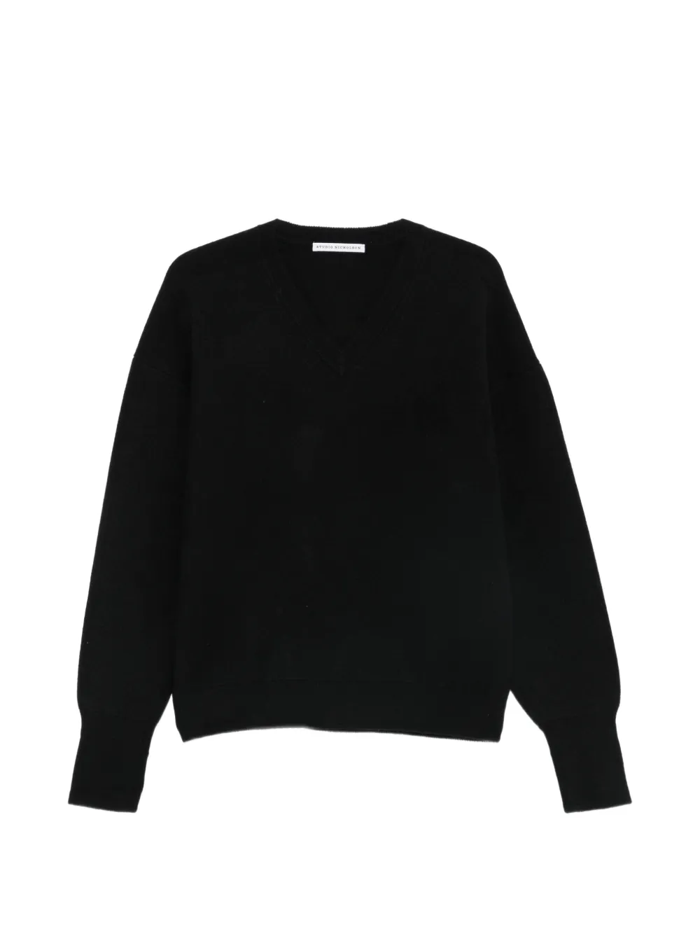 Studio Nicholson V-neck drop-shoulder sweater Zwart