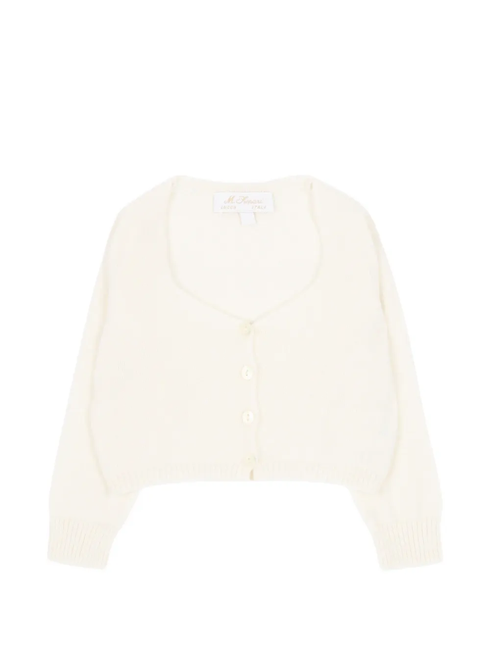 Mariella Ferrari button-fastening knitted cardigan - Blanc