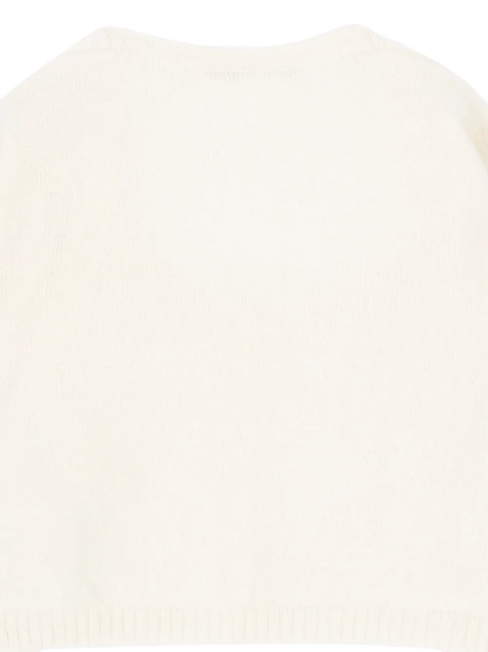 Mariella Ferrari Gebreid vest met knoopsluiting Wit