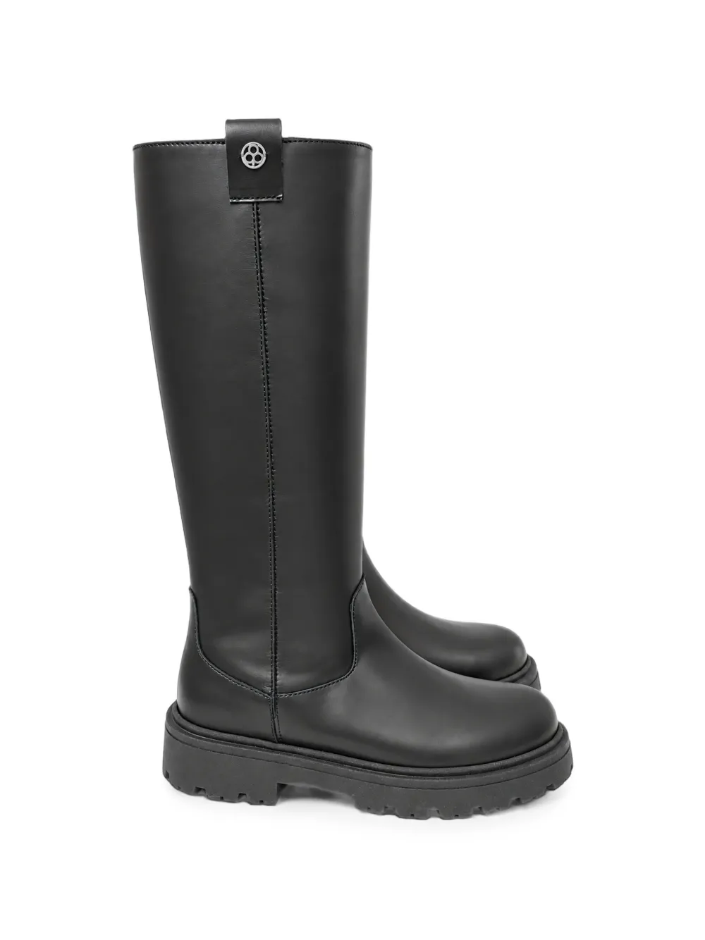 Florens logo-plaque knee-high boots - Nero
