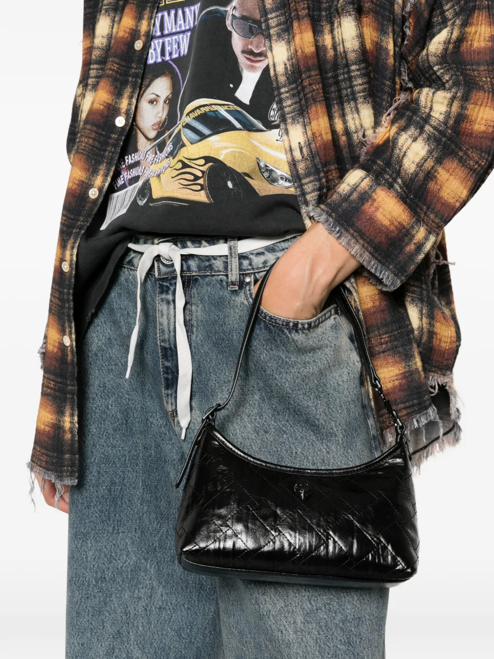 Kurt Geiger London Kurt Sling gewatteerde schoudertas Zwart