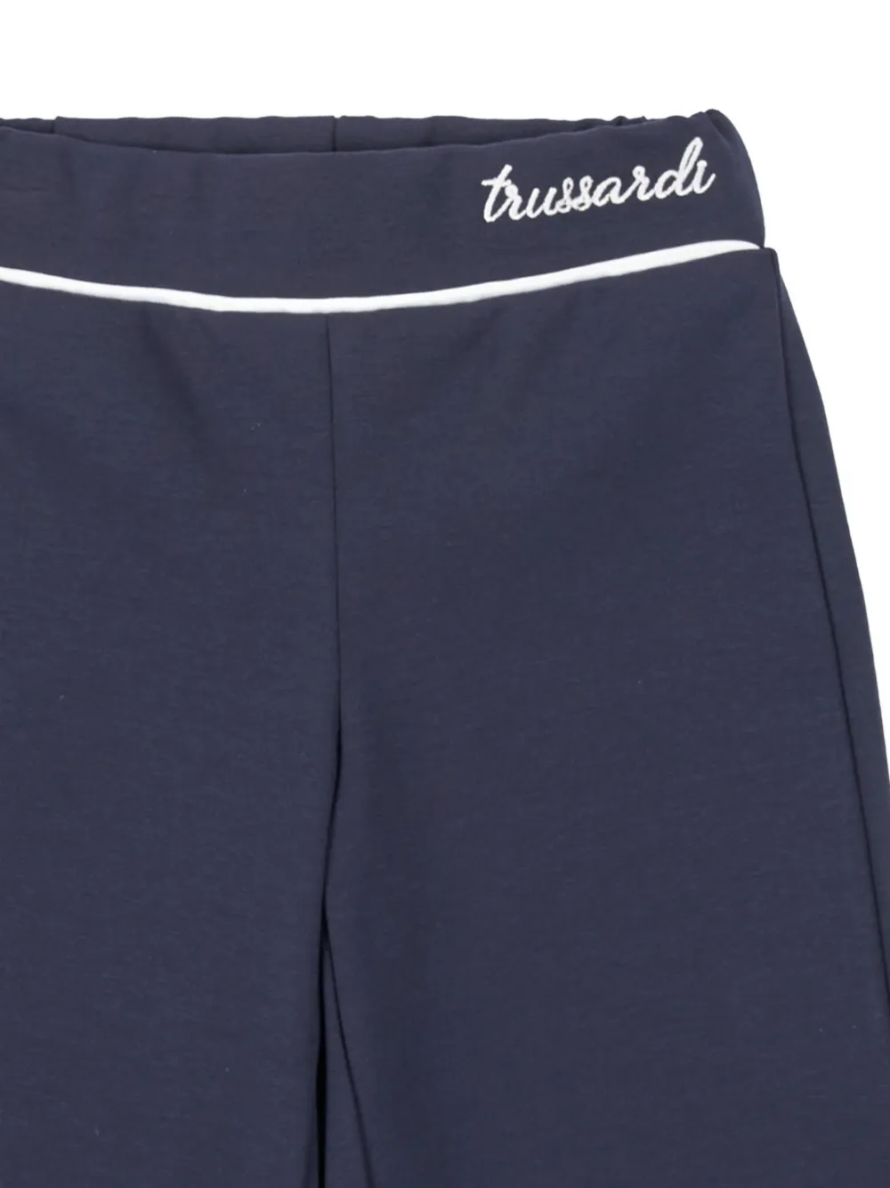 TRUSSARDI JUNIOR Broek met geborduurd logo en ruches Blauw