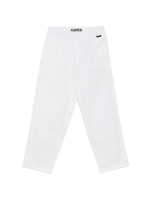Aspesi Kids pantalones con cinturilla elástica y logo