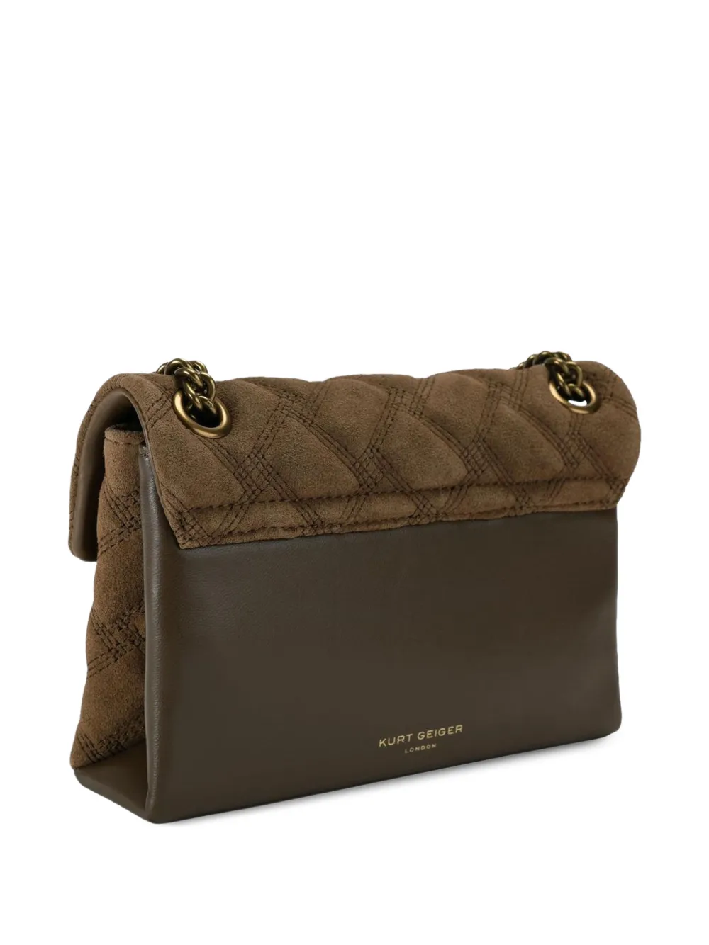 Kurt Geiger London Kensington gewatteerde schoudertas Bruin
