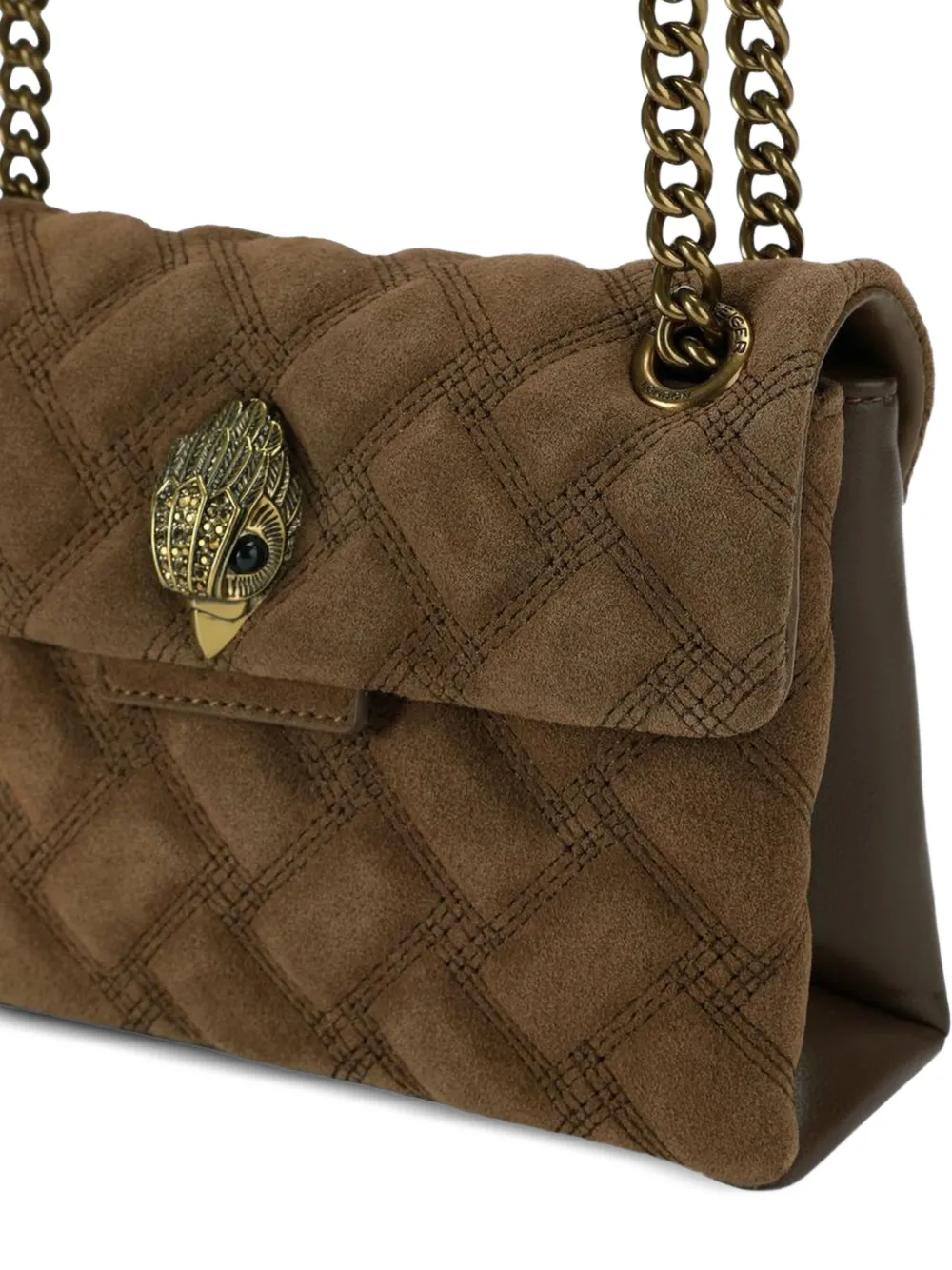 Kurt Geiger London Kensington gewatteerde schoudertas Bruin