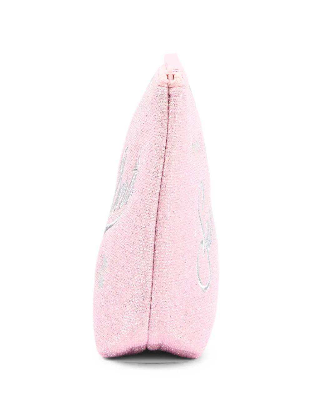MC2 Saint Barth Aline clutch met glitter-effect en geborduurd logo Roze